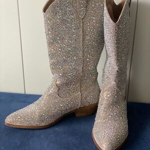 Madden Girl rhinestone boots